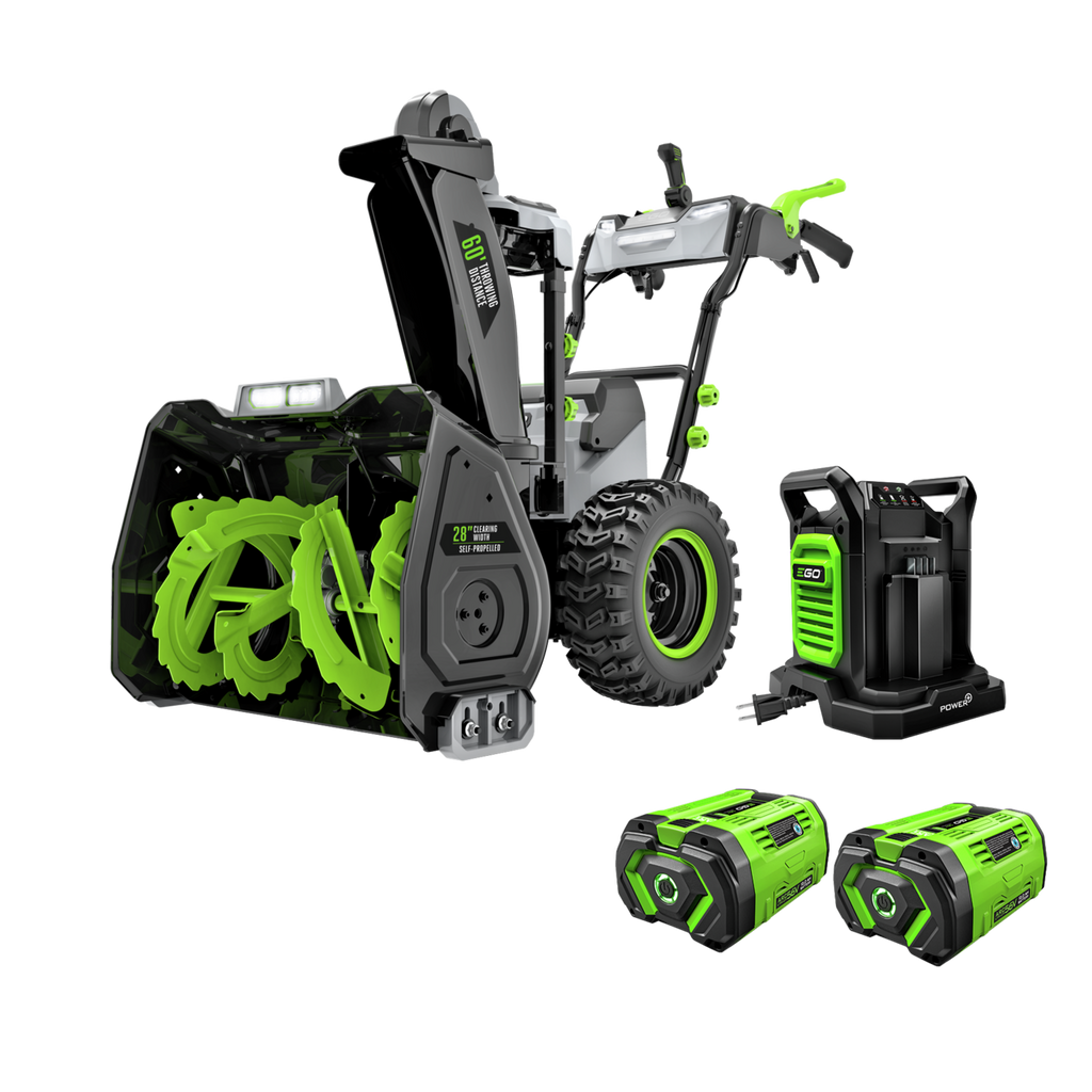 EGO Power+ SNT2807 28 in. Self-Propelled 2-Stage Snow Blower with Peak Power™ and 2 x 12.0 Ah Batteries and Dual Port Charger