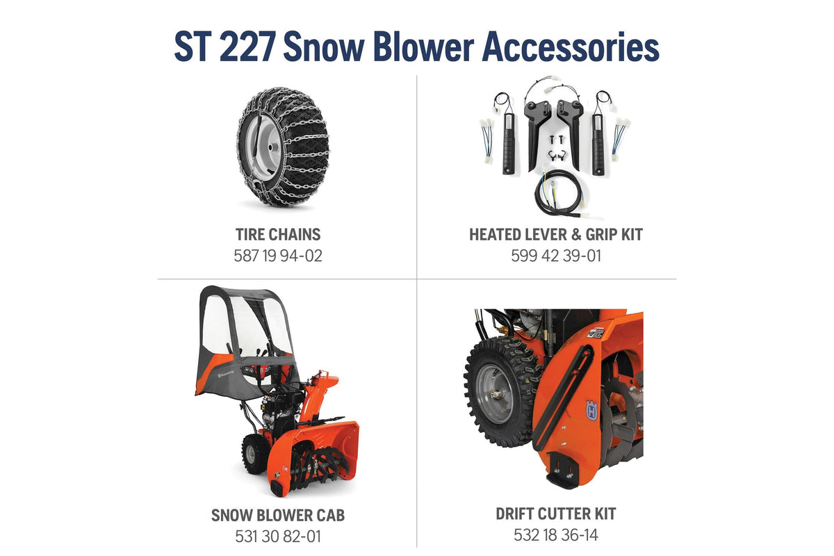 Husqvarna 970528702 ST227 27-in 252-cc Two Stage Gas Snow Thrower