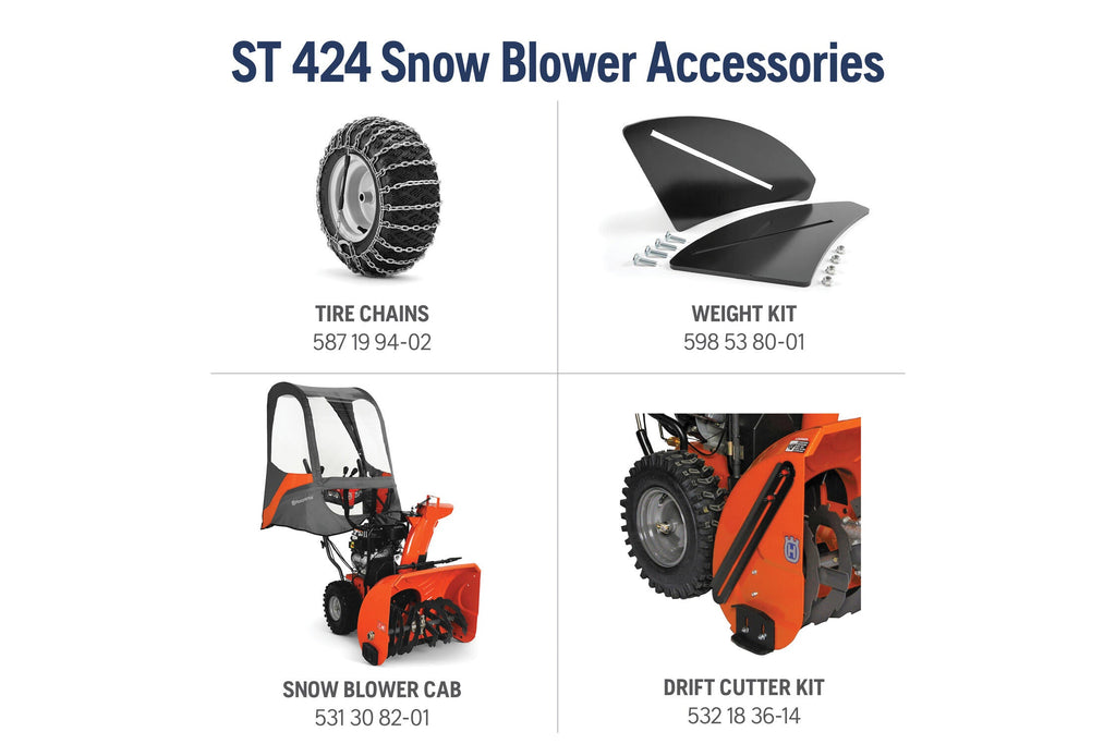 Husqvarna 970529201 ST424 24-in 301-cc EFI Two Stage Gas Snow Thrower